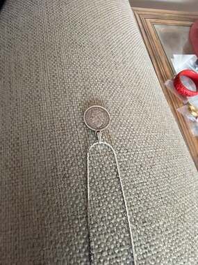Vintage Silver 1925 Netherlands 25 Cent Coin Pendant Necklace